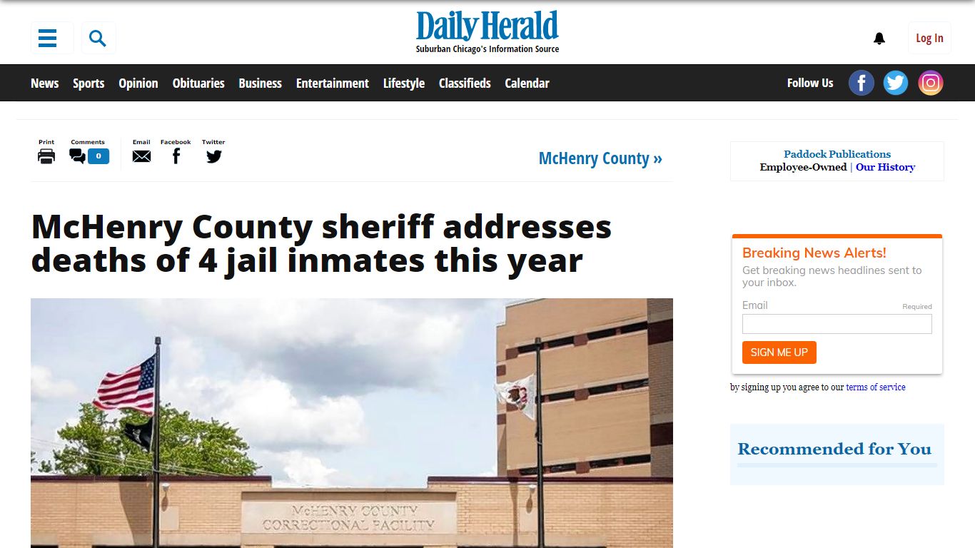 McHenry County sheriff addresses deaths of 4 jail inmates this year